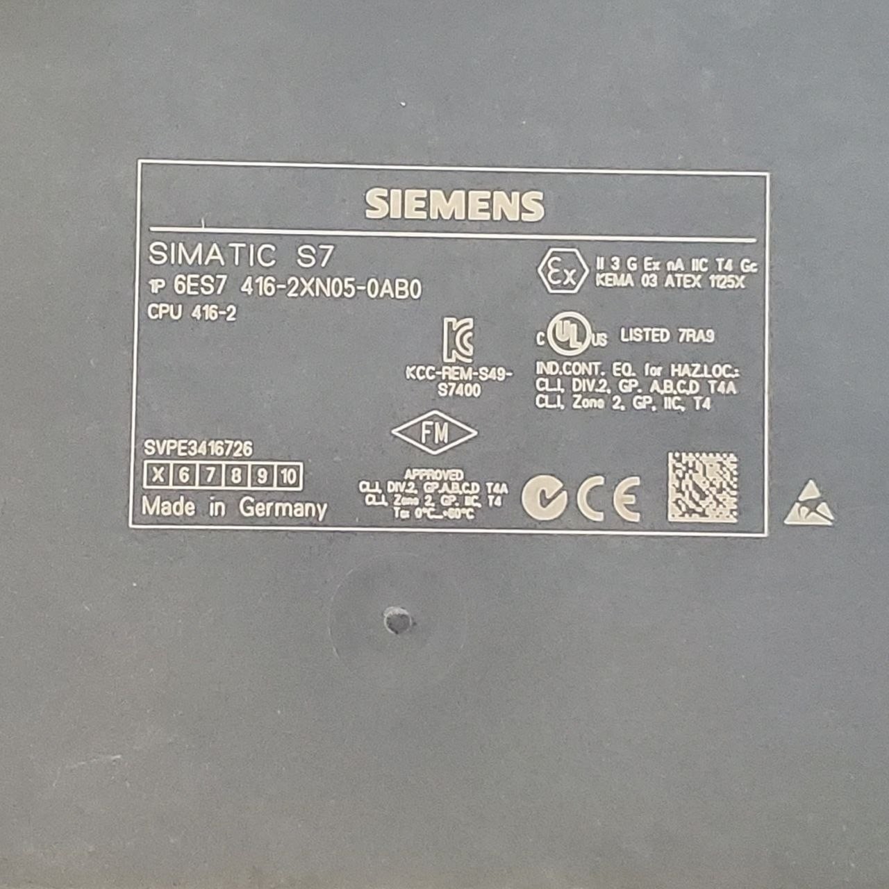 Siemens SIMATIC S7 CPU 416-2 6ES7416-2XN05-0AB0 PLC Module tested