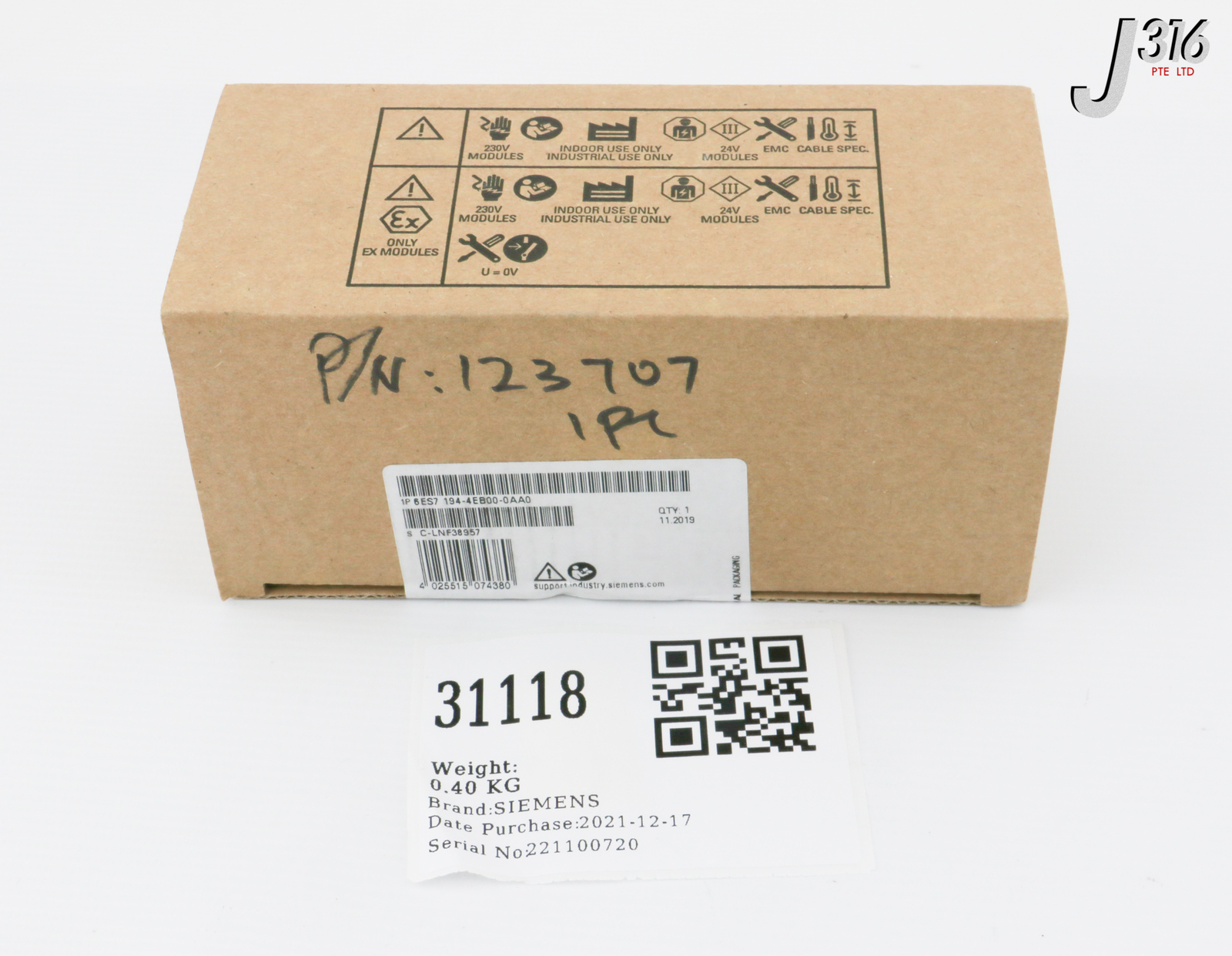 31118 SIEMENS SIMATIC ET200 PRO, CONNECTING MODULE (NEW) 6ES7 194-4EB00-0AA0