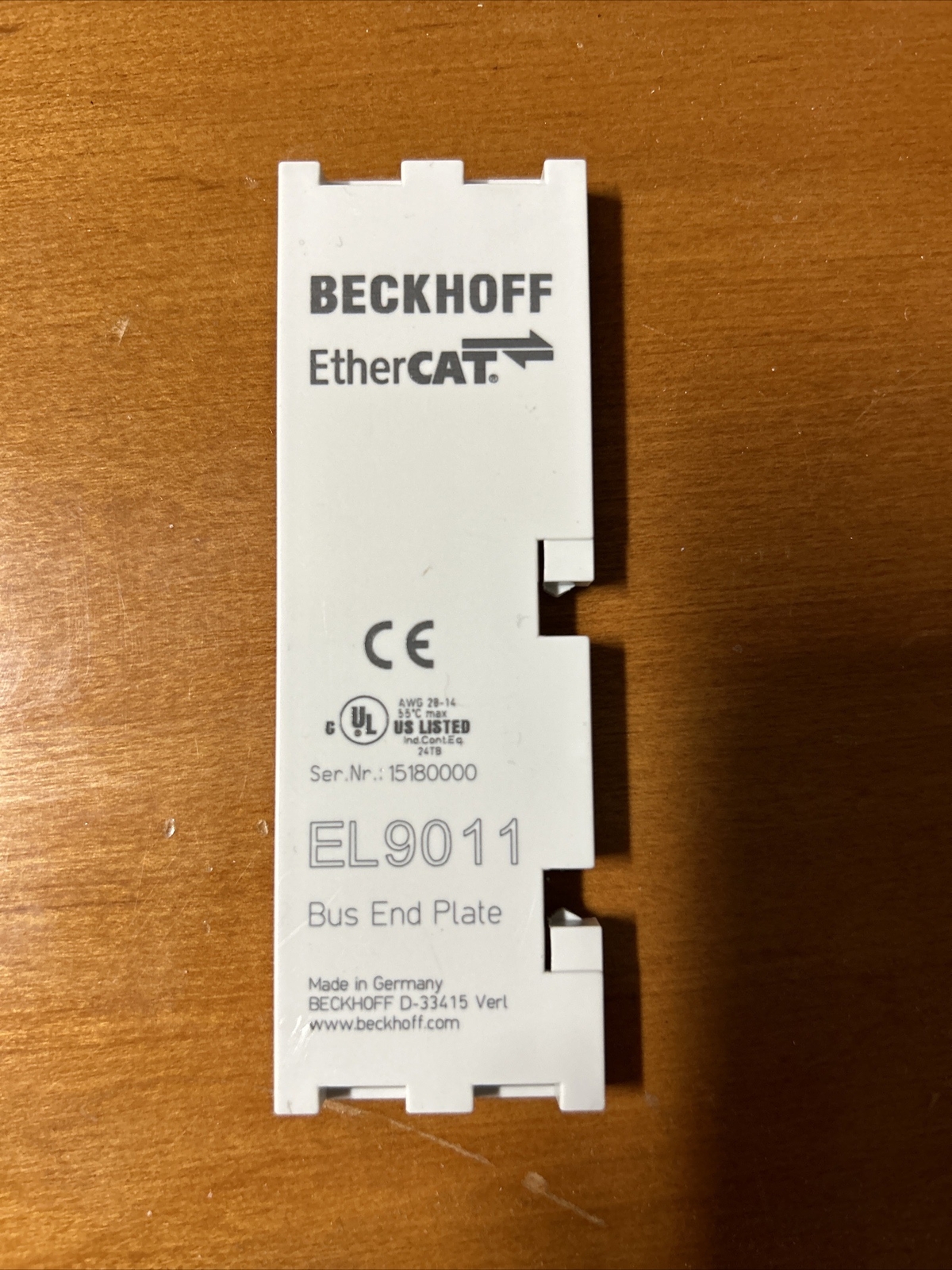 Beckhoff EL9011 Bus End Platte