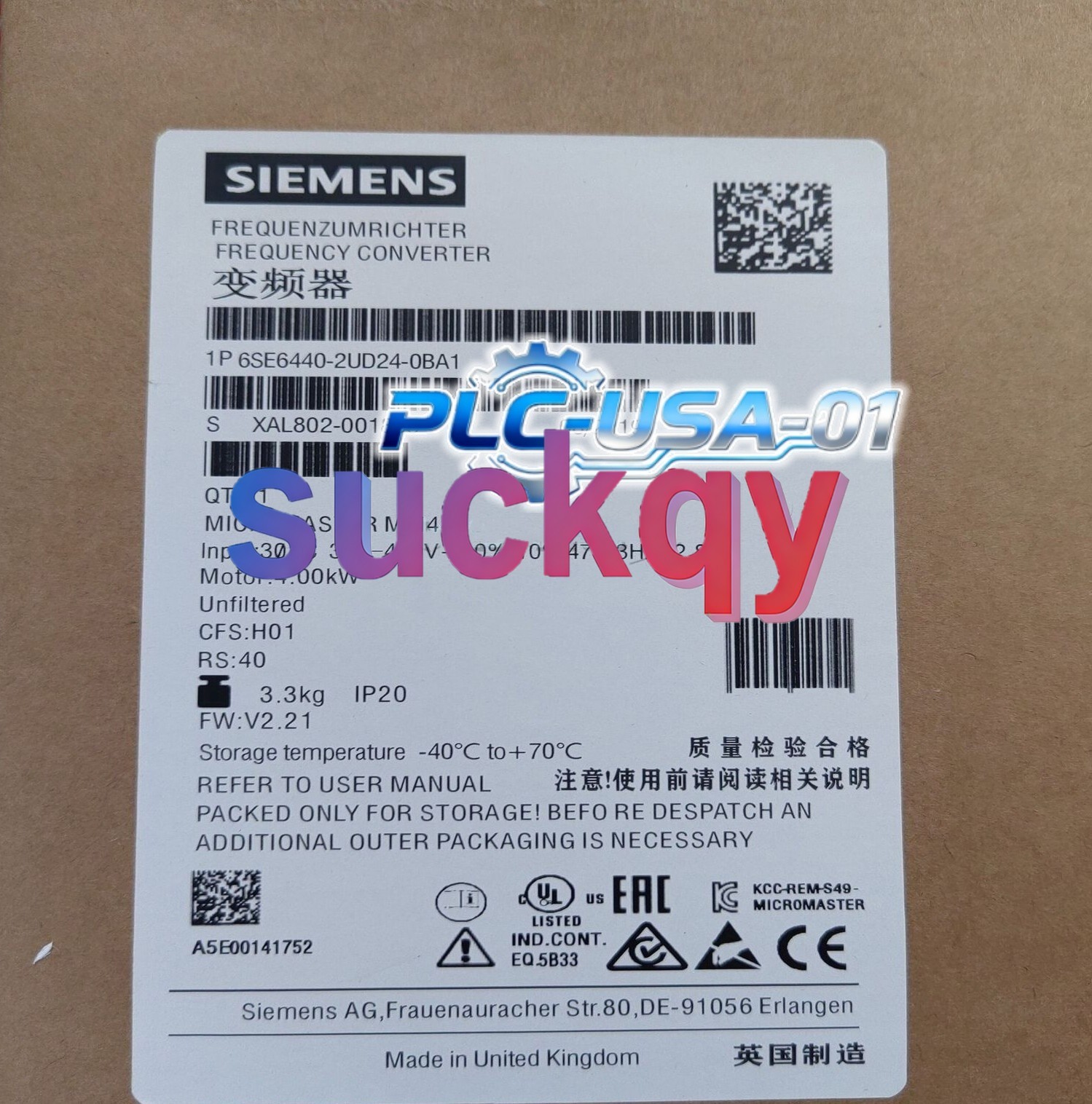 6SE6 440-2UD24-0BA1 1PCS Brand New SIEMENS 6SE6440-2UD24-0BA1 Fast delivery