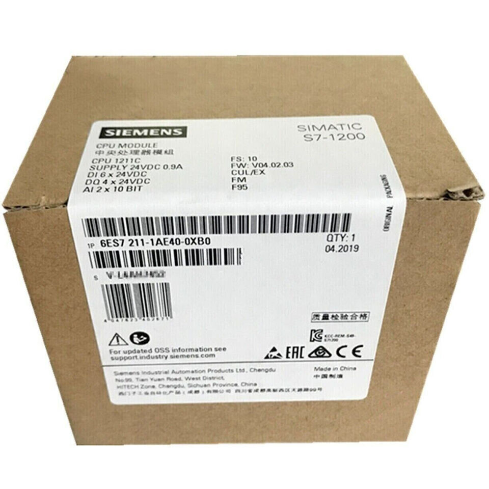 6ES7 211-1AE40-0XB0 NEW SIEMENS 6ES7211-1AE40-0XB0 SIMATIC S7-1200 CPU 1211C