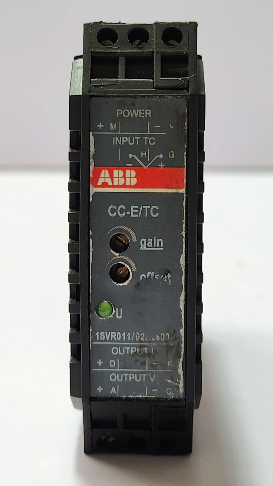 ABB CC-E/TC MULTIFUNCTION THERMOCOUPLE TEMP. SIGNAL CONVERTER INPUT 24V DC