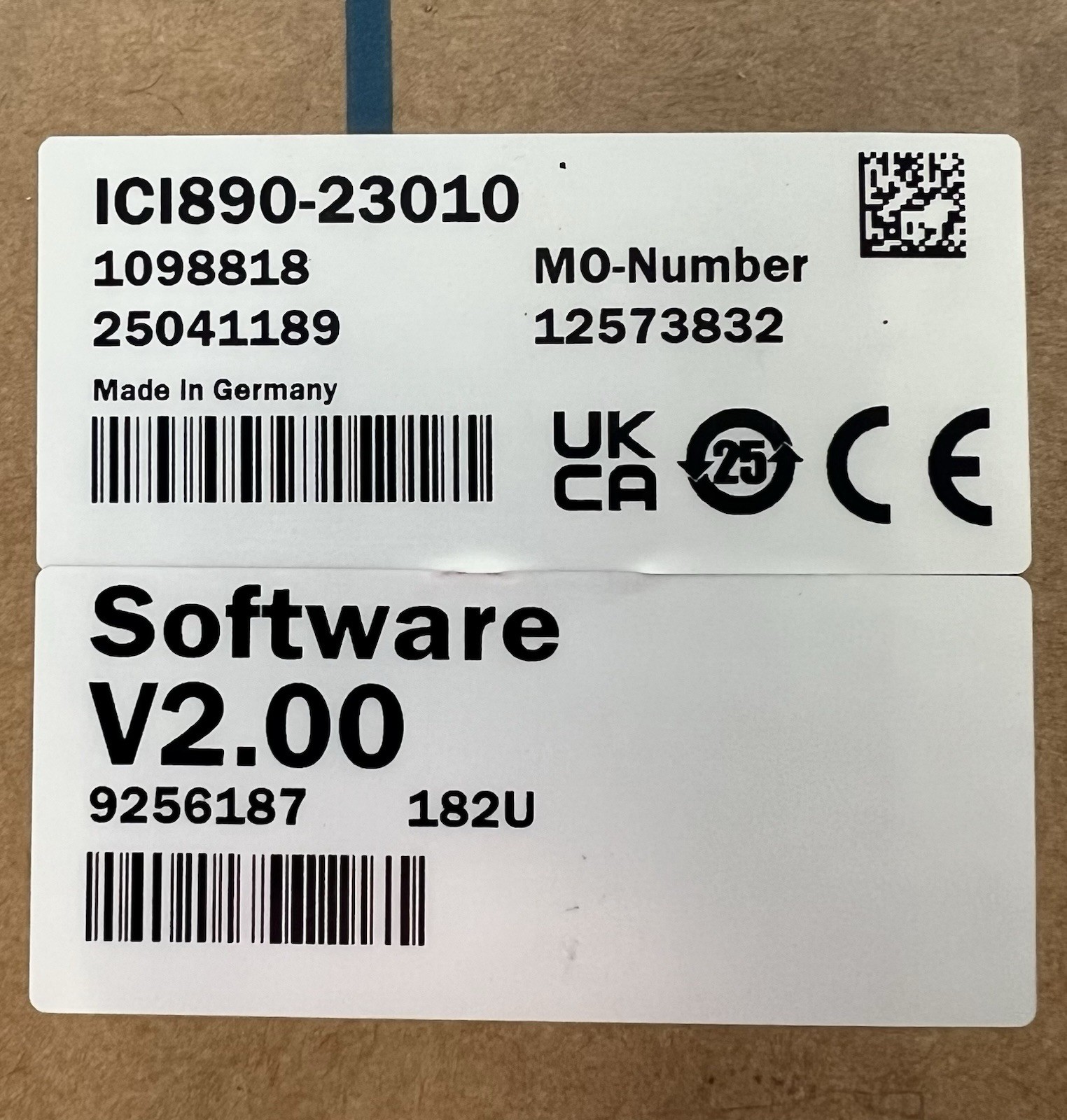 SICK ICI890-23010 PLC Processor Module Software V2.00 MO-Number 12573832