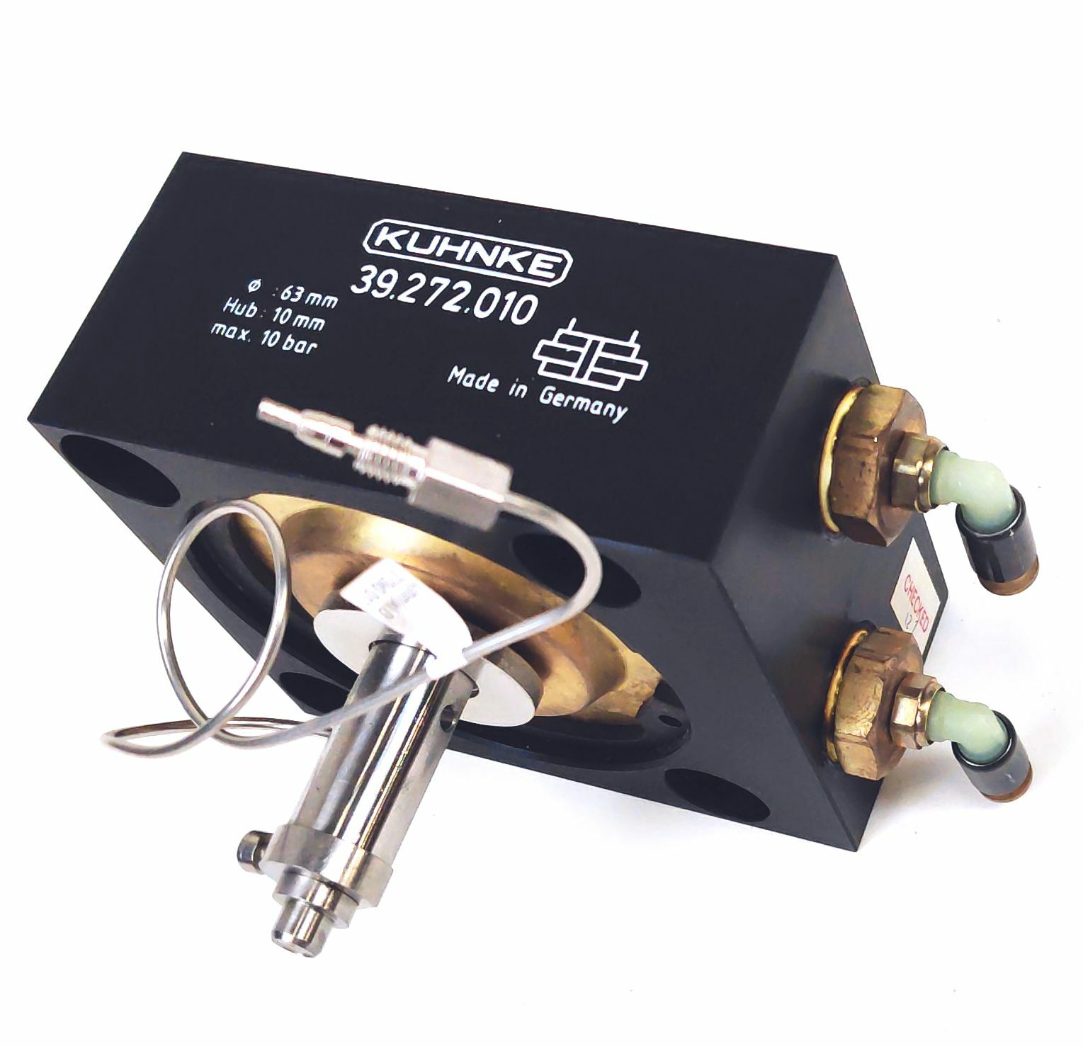 Kuhnke 39.272.010 Double Acting Clamping Cylinder HPLC 63mm, 10 mm Hub