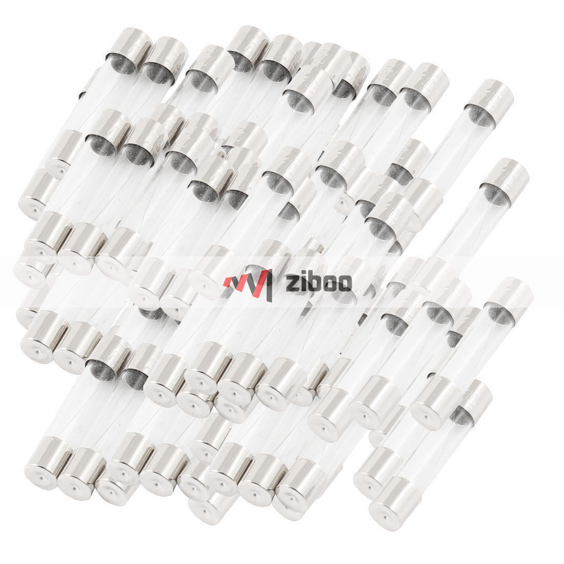 100Pcs 250V 10A Fast Acting Glass Tube Fuses Fast Blow 6x30mm Silver ToneClea✦Kd