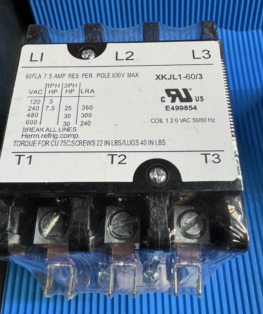 114780 Miller Replacement 120 Volt AC Contactor rated 60 A 3 Pole New Cp 300