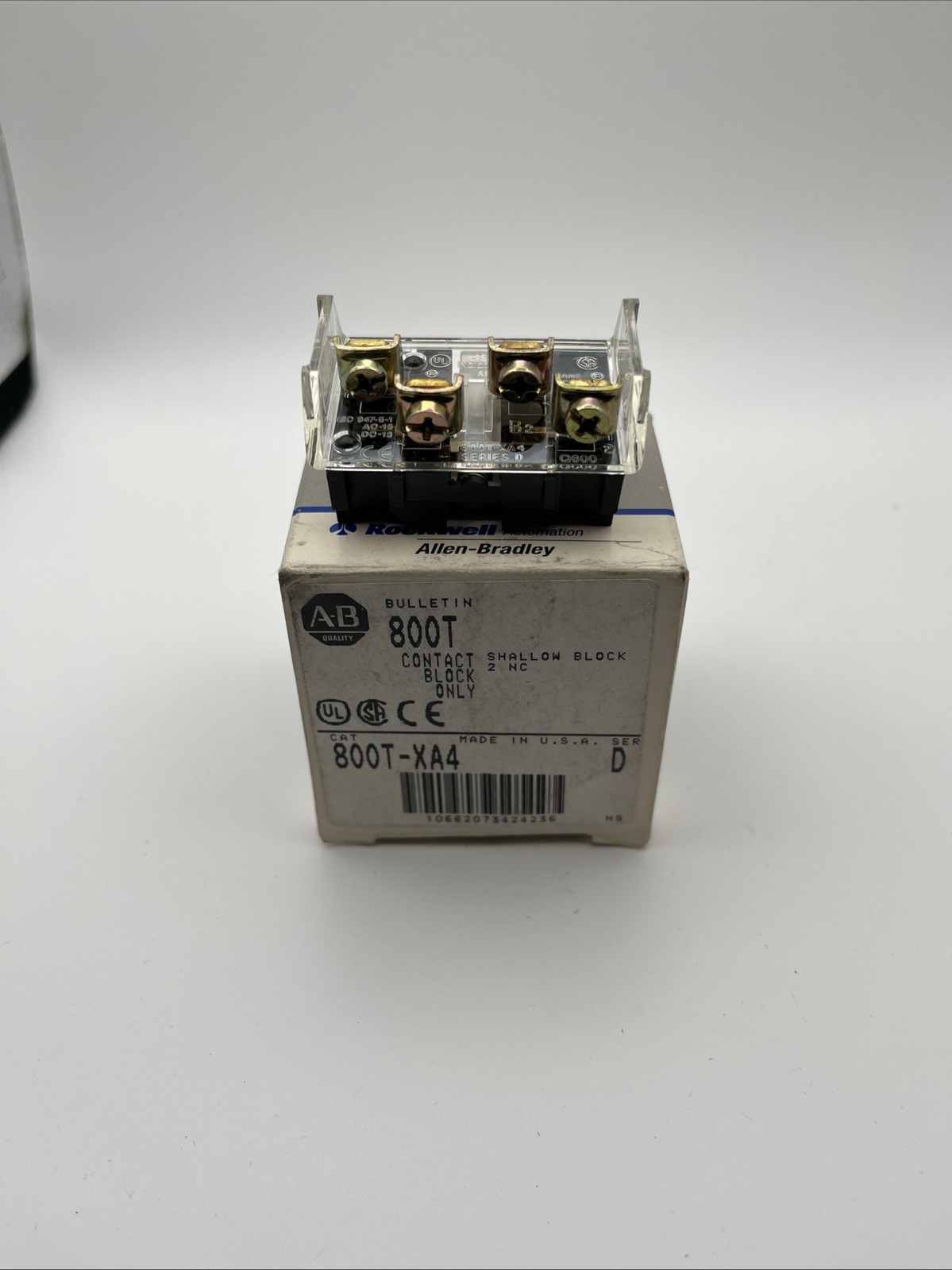 ALLEN BRADLEY 800T-XA4 CONTACT BLOCK SERIES D 800T XA4