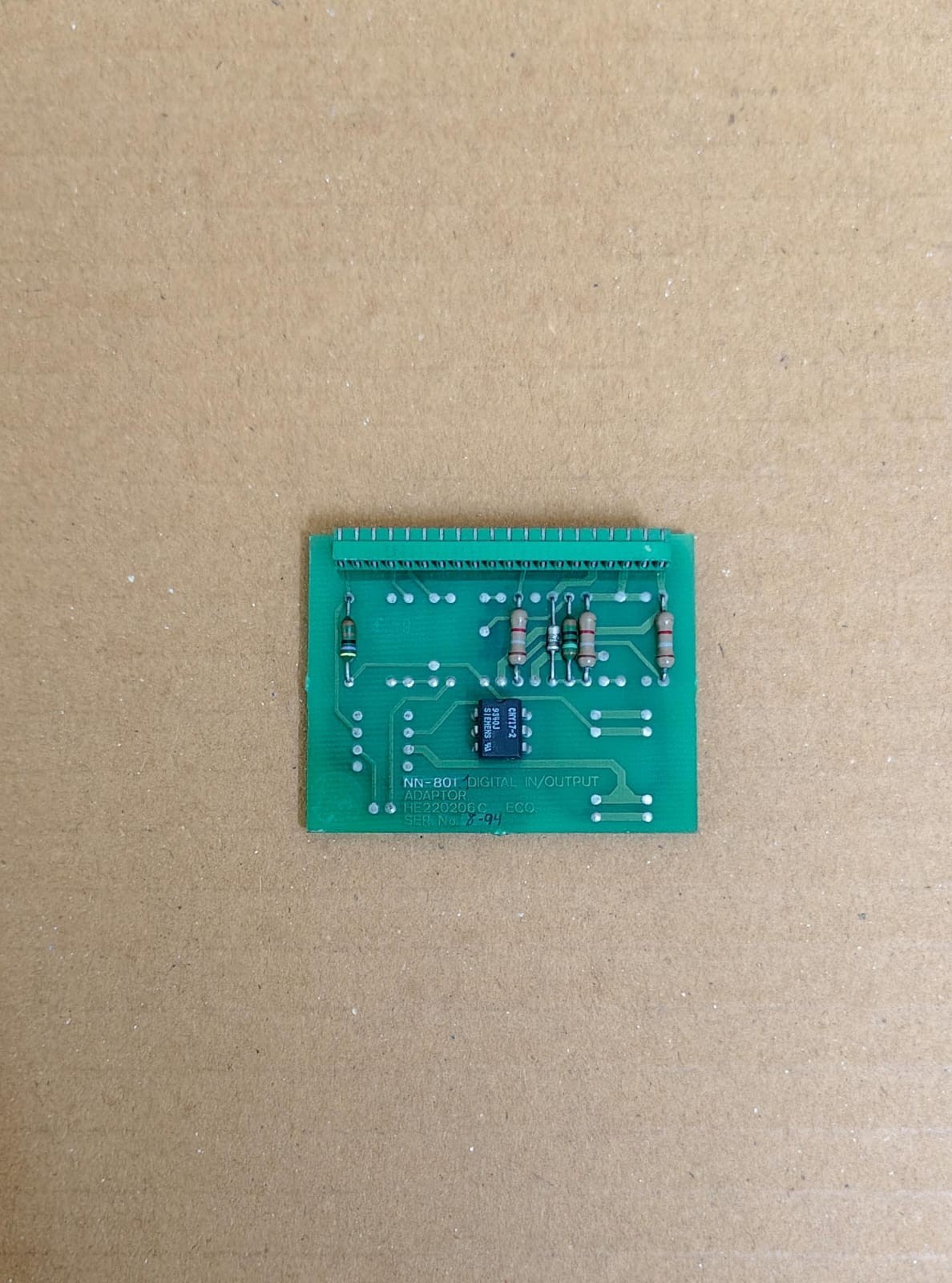 NORCONTROL NN-801.1 DIGITAL INPUT/OUTPUT ADAPTOR PCB CARD HE220206C