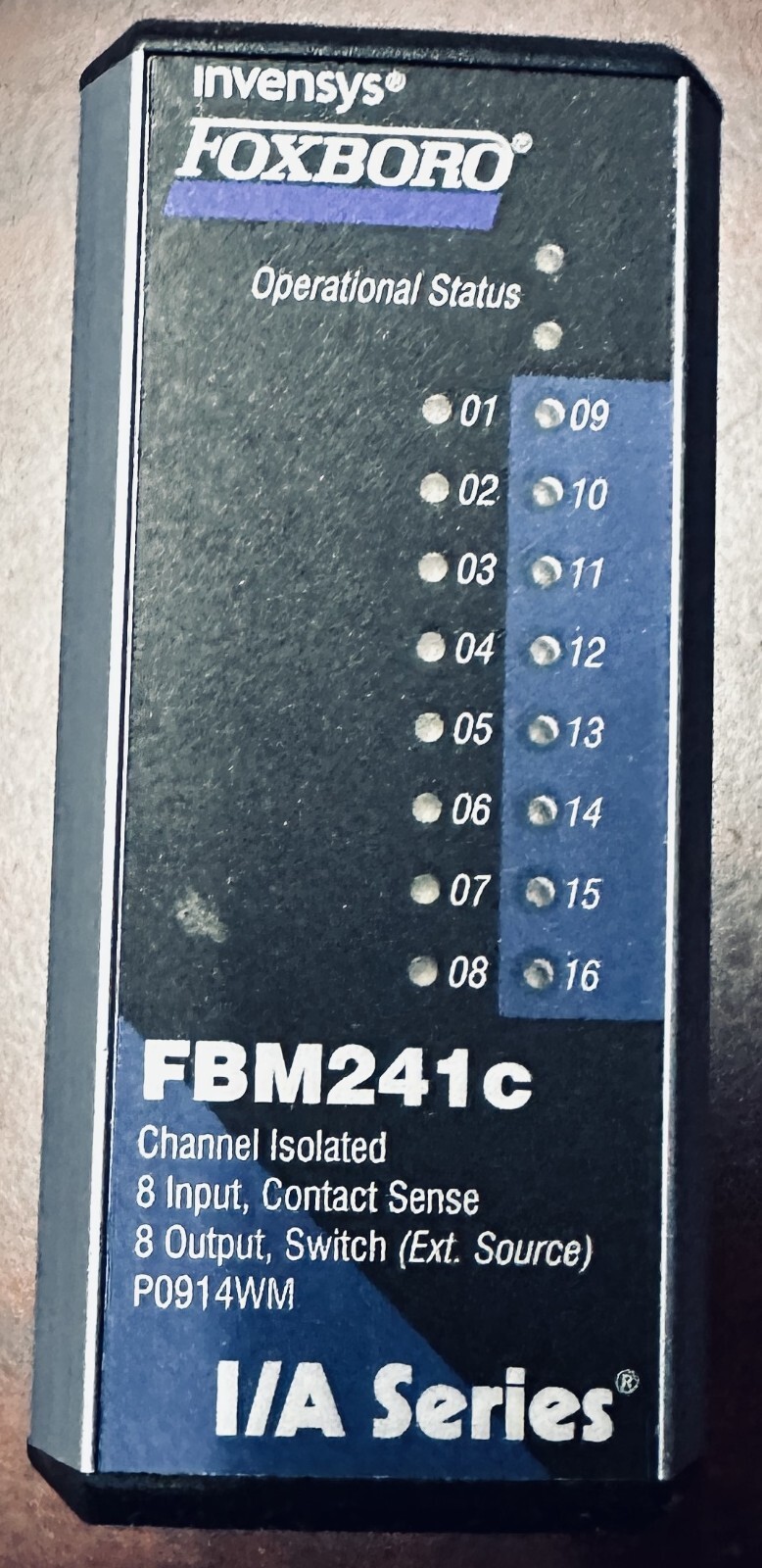 Foxboro FBM241C Channel Isolated 8 input contact sense 8 output switch P0914WM
