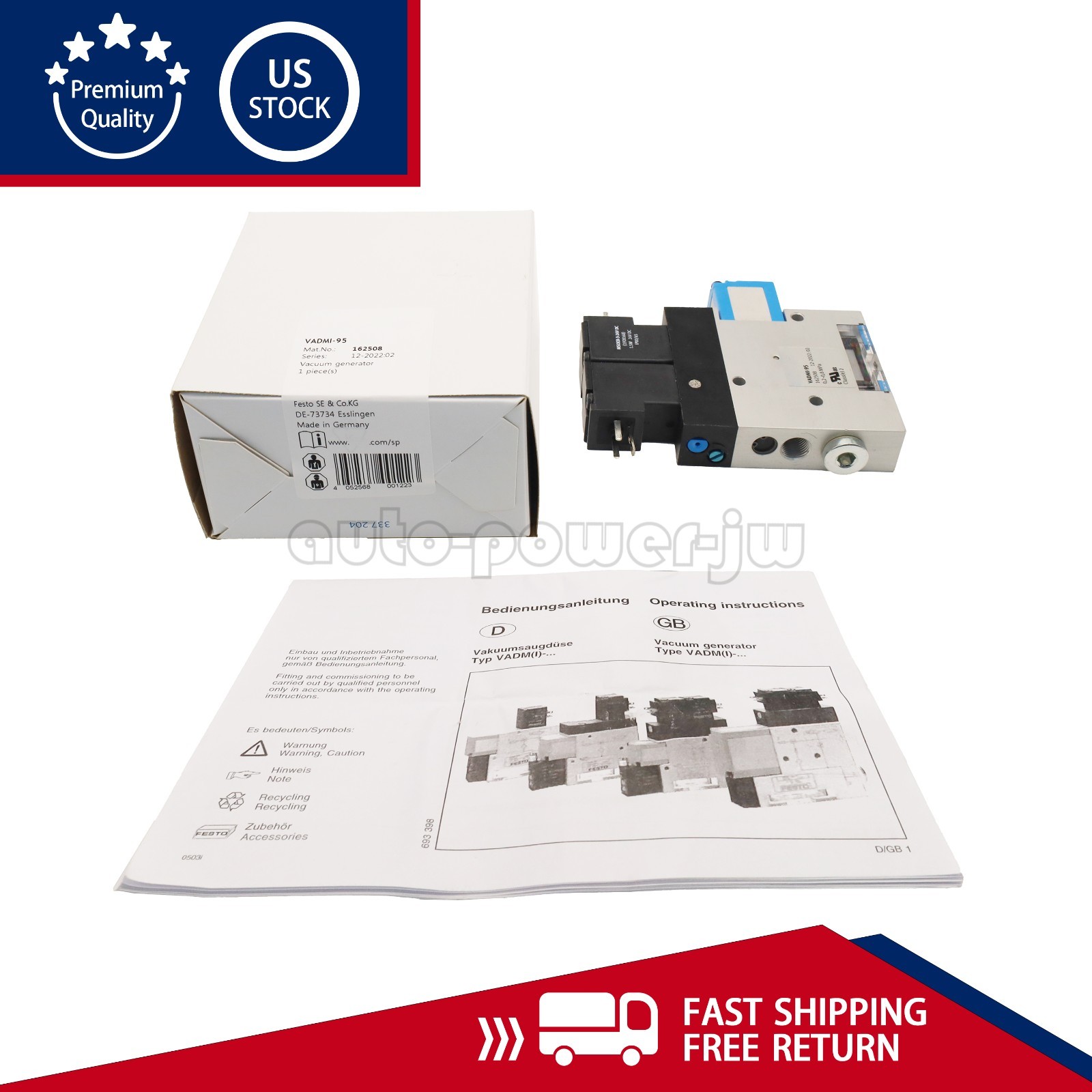NEW Vacuum Generator For Festo VADMI-95 162508 High Vacuum US
