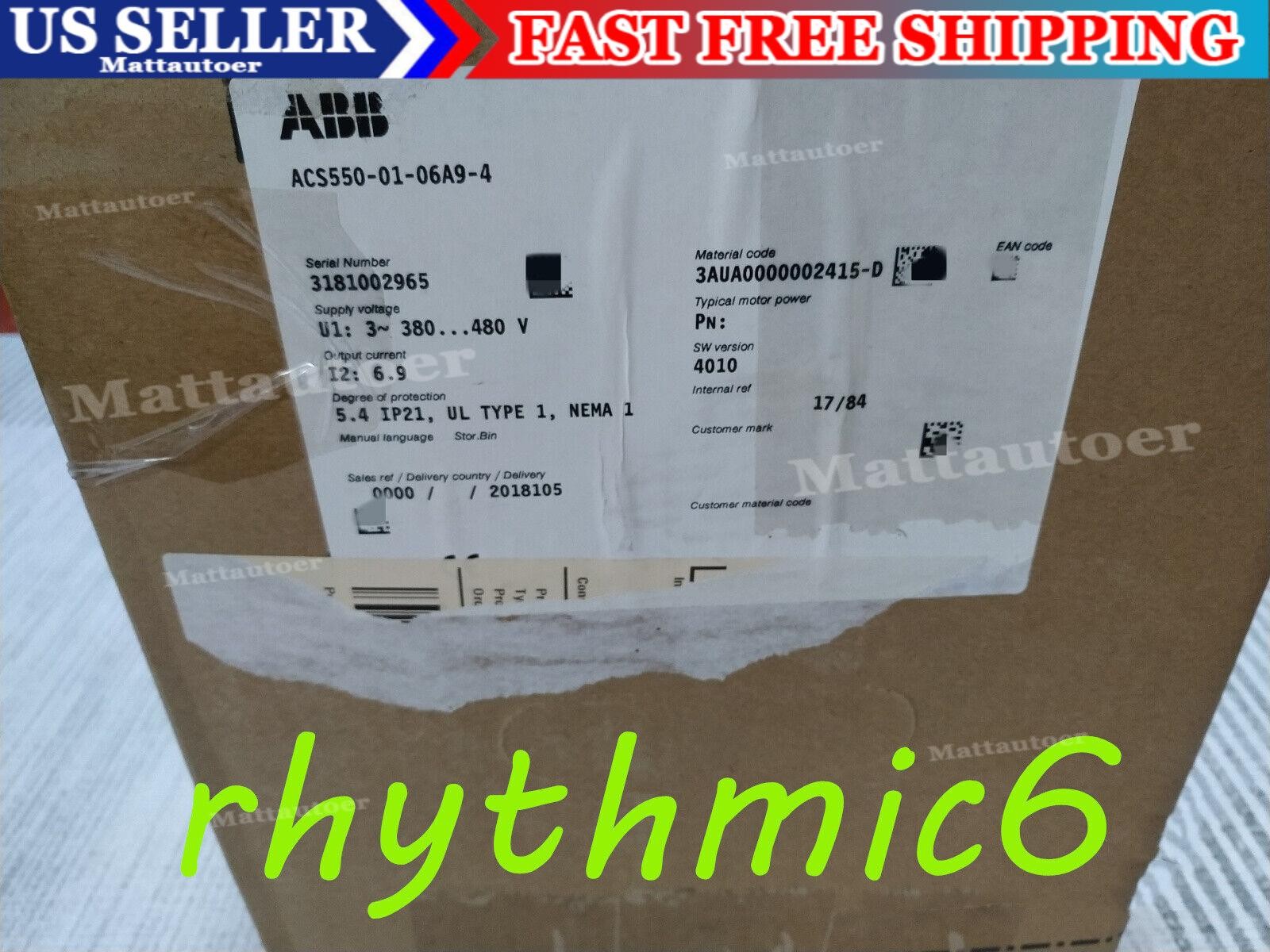 Brand New ABB ACS550-01-06A9-4 Inverter 380V 3KW No Keypad