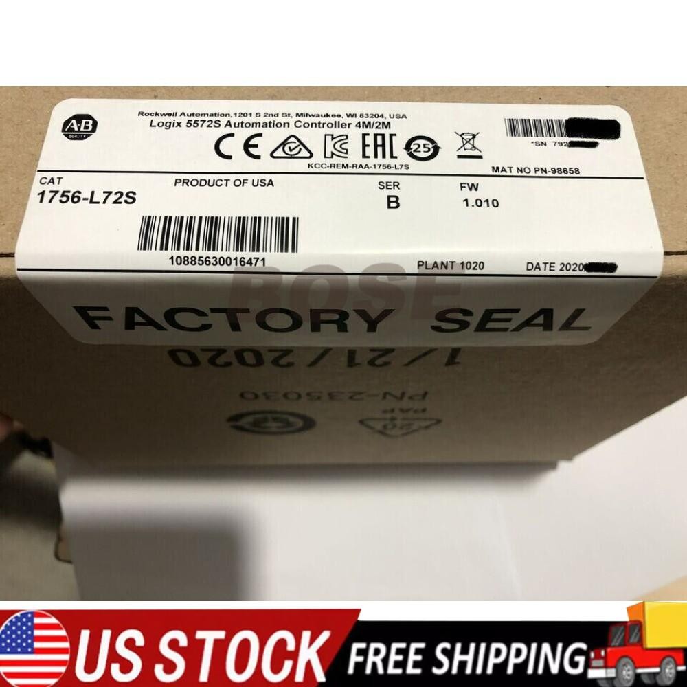 New AB 1756-L72S SER B GuardLogix 5572S Controller 4MB 1756L72S Free Shipping