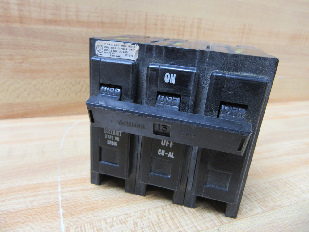 Bryant BR315 Circuit Breaker 15A 3Pole