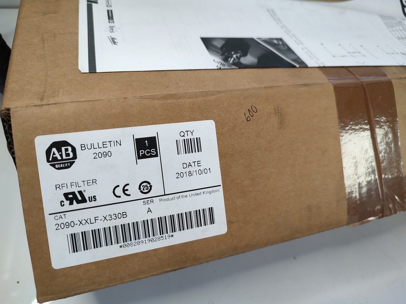 ALLEN BRADLEY 2090-XXLF-X330B SER. A 480VAC 30A RFI Filter 3 Phase New