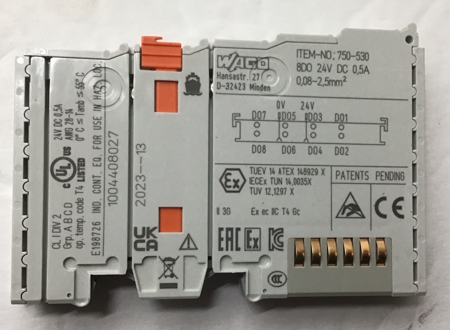 Wago 750-530 8-channel digital output 24 VDC 0.5 A