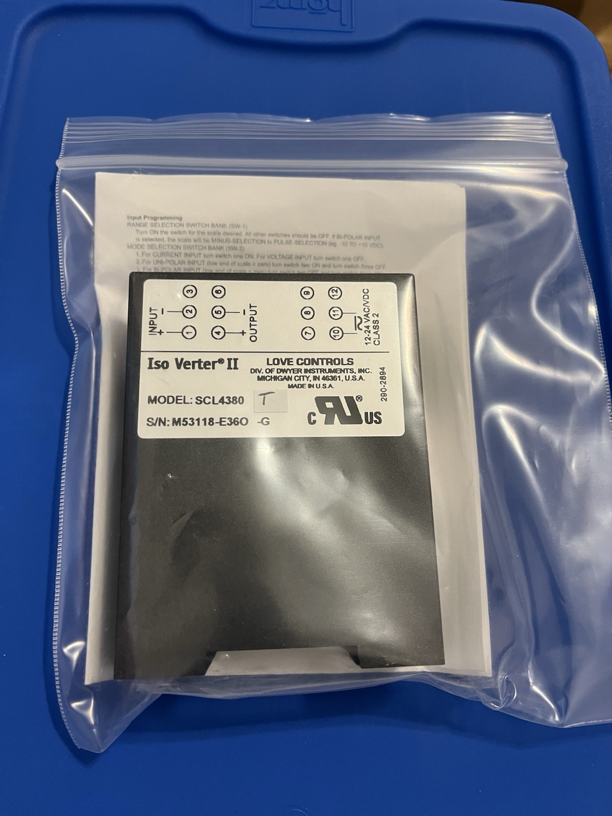 Dwyer Instruments LOVE CONTROLS SCL4380 Iso Verter II Process Signal Converter