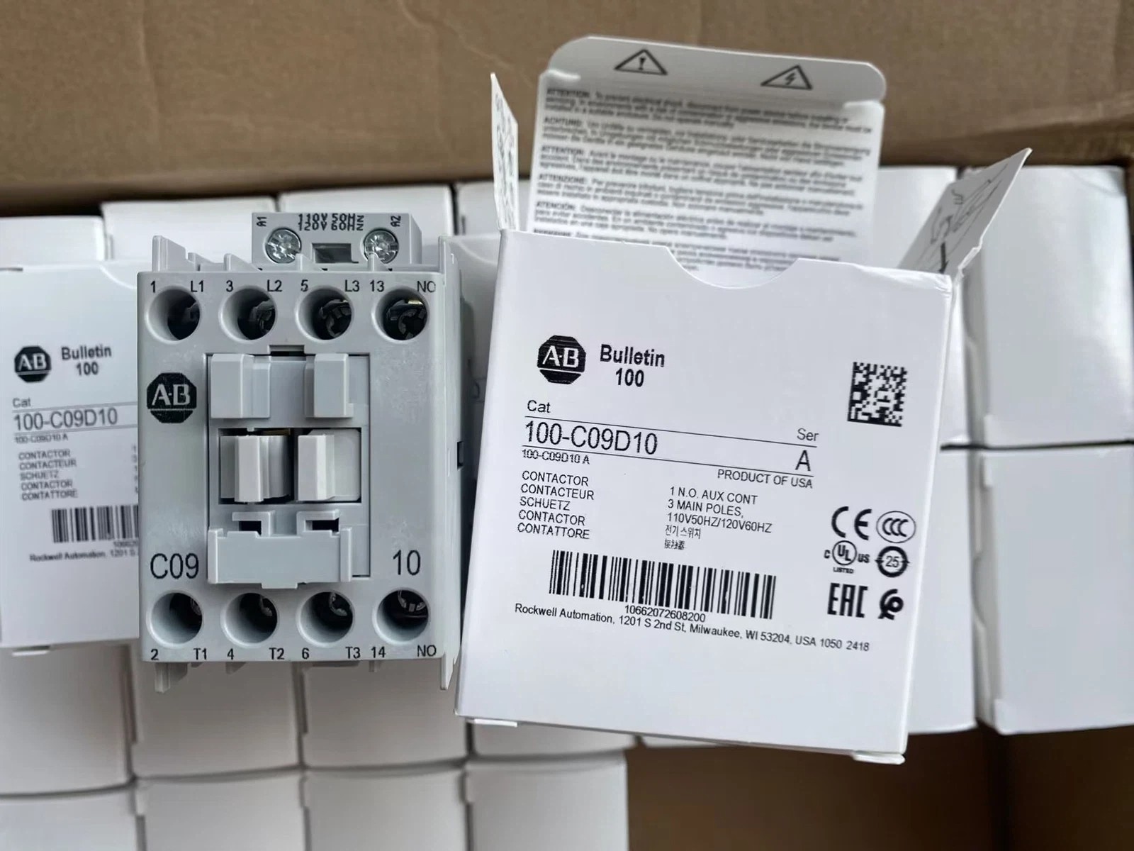 100-C09D10 1PCS New Allen Bradley 100-C09D10 Contactor Relay SERA Fast Delivery