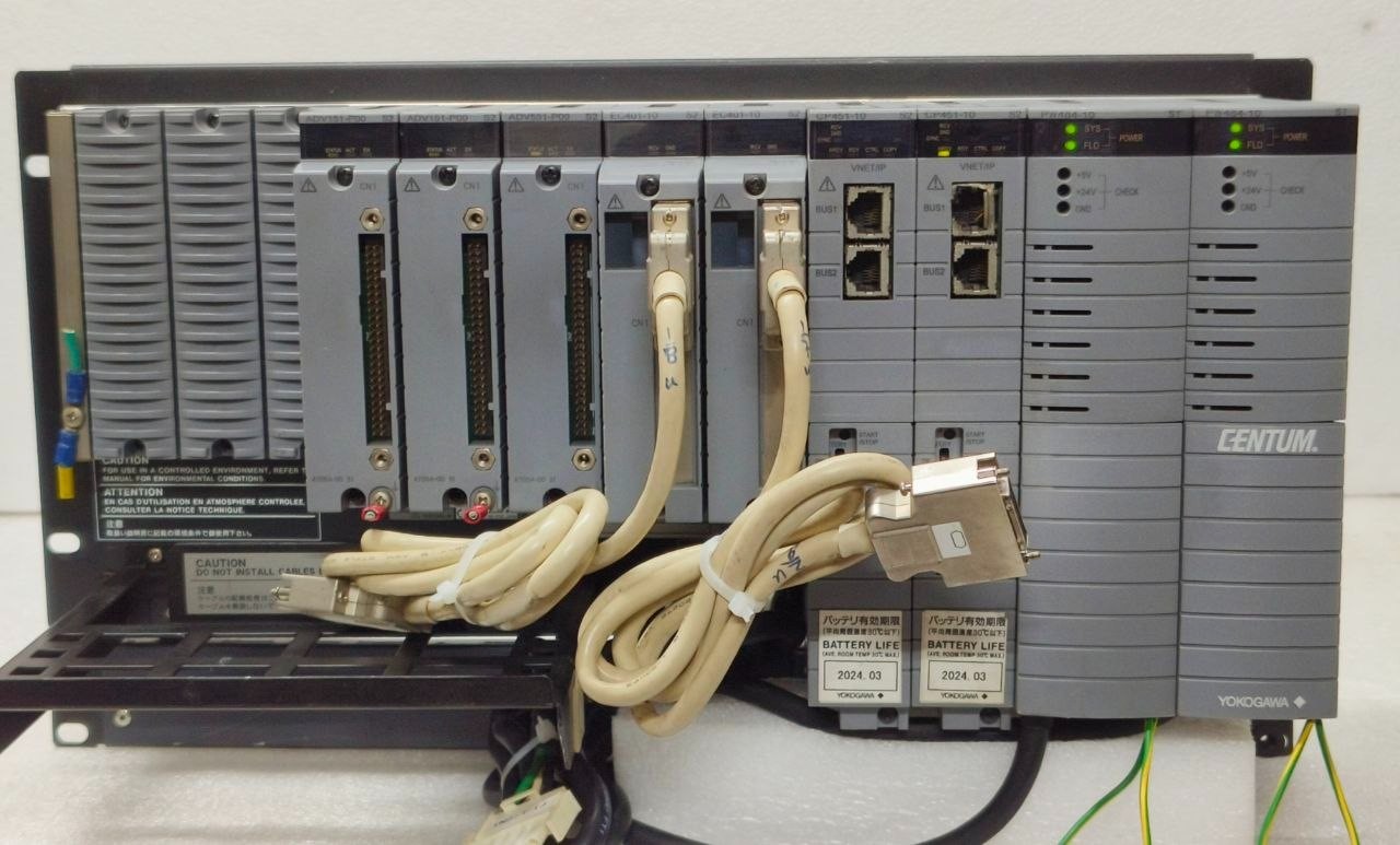 YOKOGAWA AFV10D FIELD CONTROL UNIT WITH PW484,CP451,EC401,ADV551,ADV151 MODULES