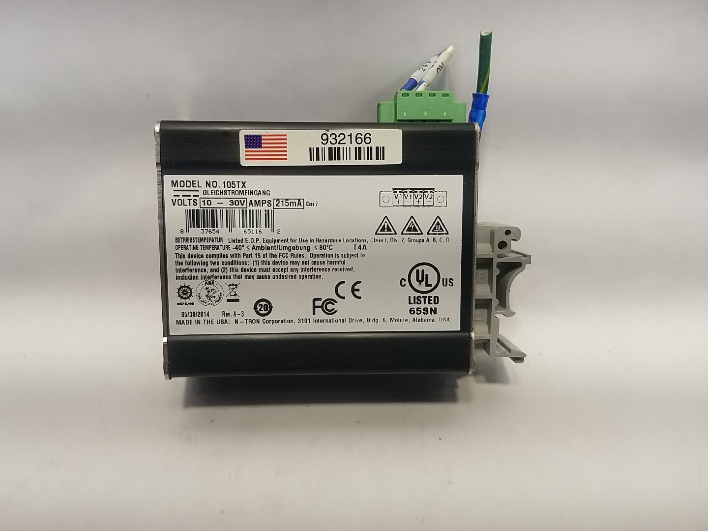 USED N-TRON Ethernet Switch 10-30V 105TX