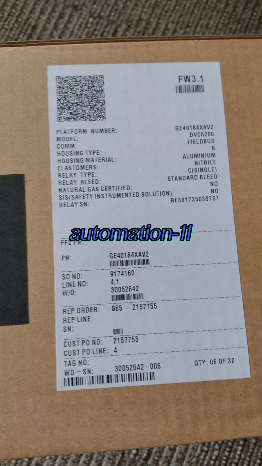 DVC6200F NEW FISHER Emerson Valve Positioner DVC6200F Single Action