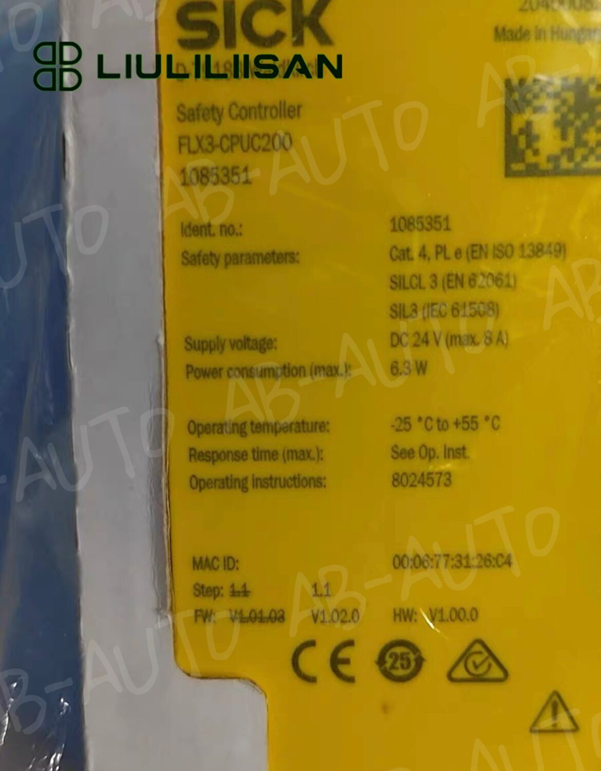 FLX3-CPUC200 SICK FLX3-CPUC200 1085351 Safety relay New