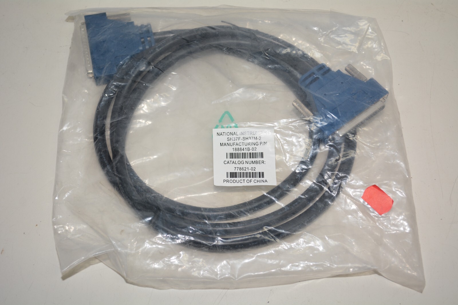 National Instruments 778621-02 I/O Cable SH37F-SH37M-2 #W1694