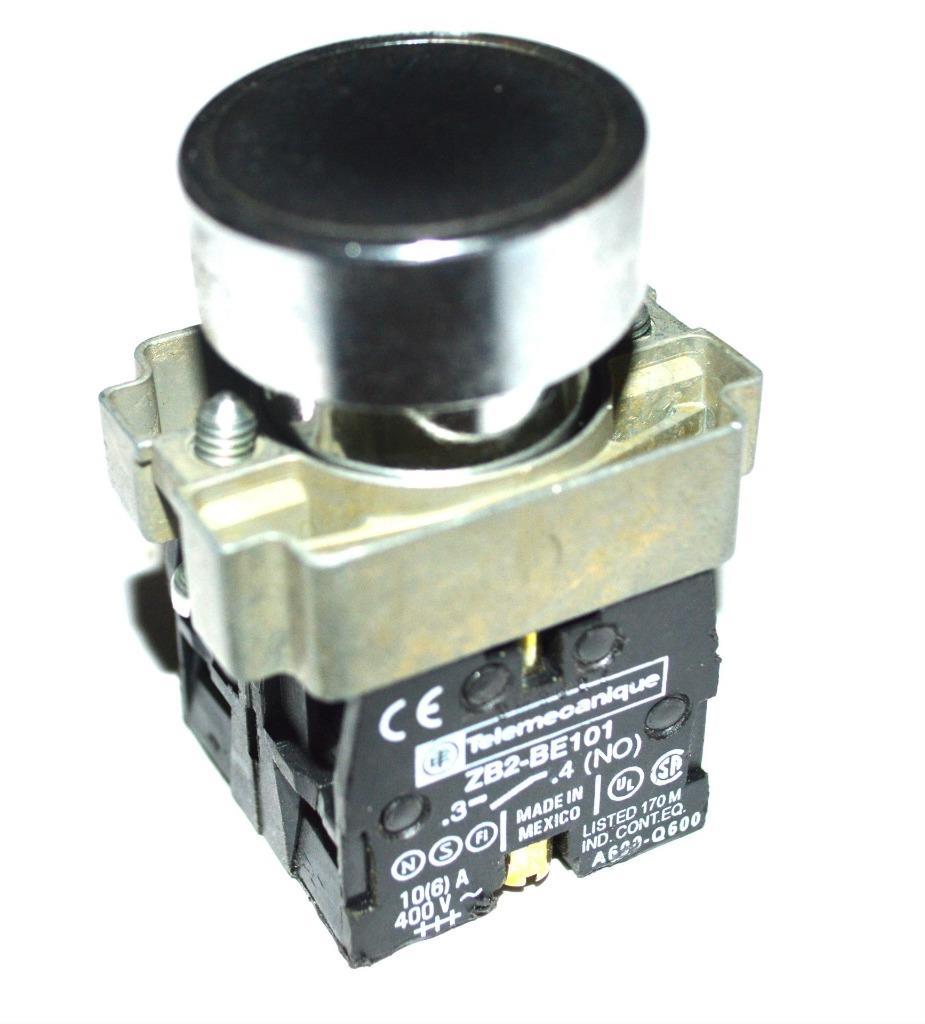 TELEMECANIQUE ZB2-BE101 BLACK FLUSH MOMENTARY PUSH BUTTON 10 AMP 400 VOLT