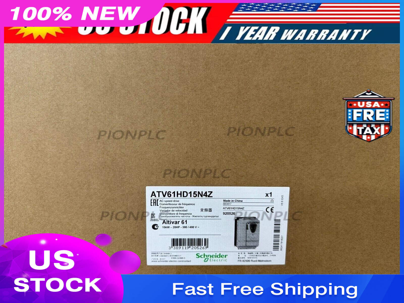 ATV61HD15N4Z variable frequency drive，100% brand new original authentic product
