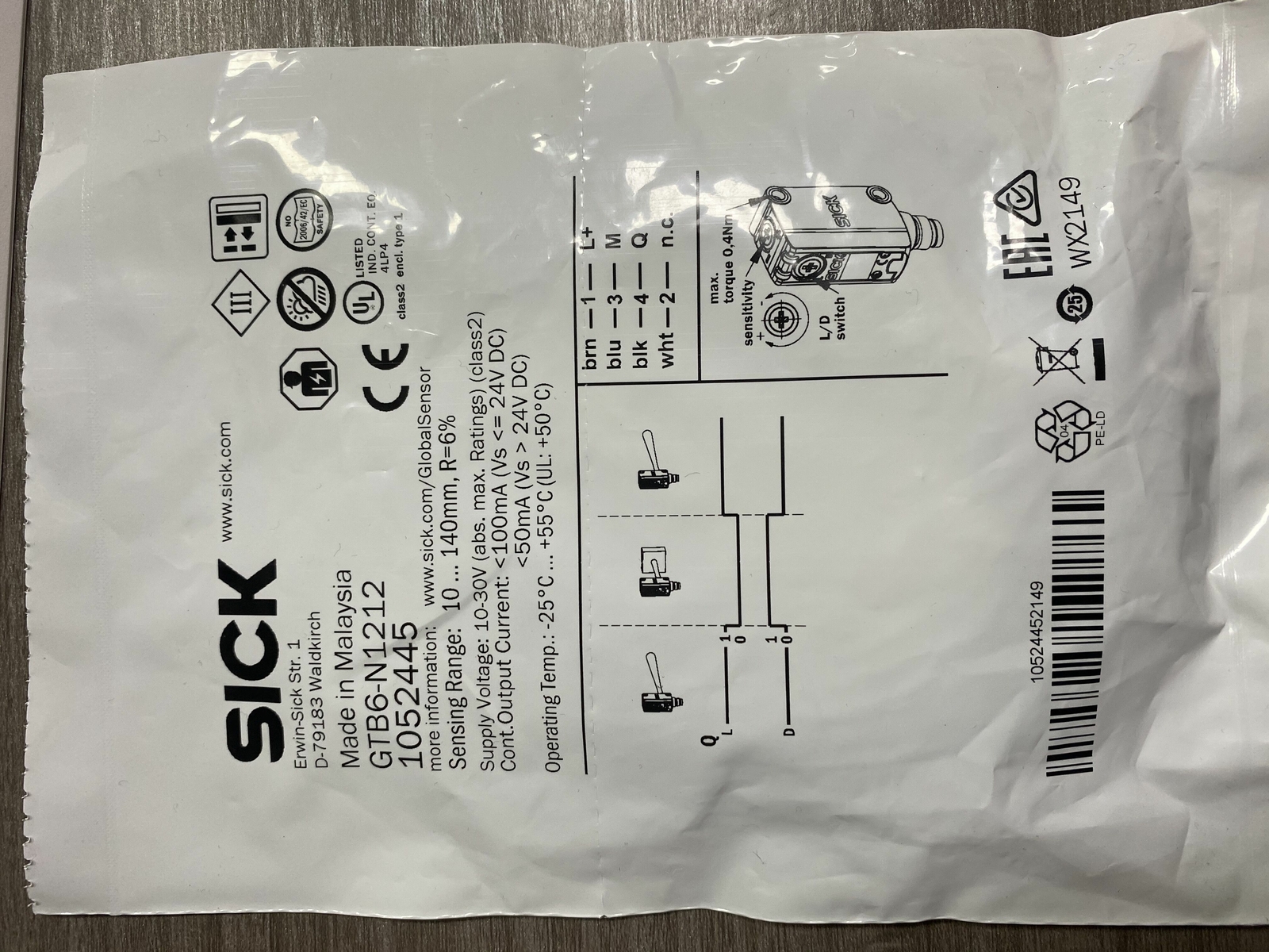 1pcs New sick brand new ones photoelectric sensor GTB6-N1211 GTB6-N1212