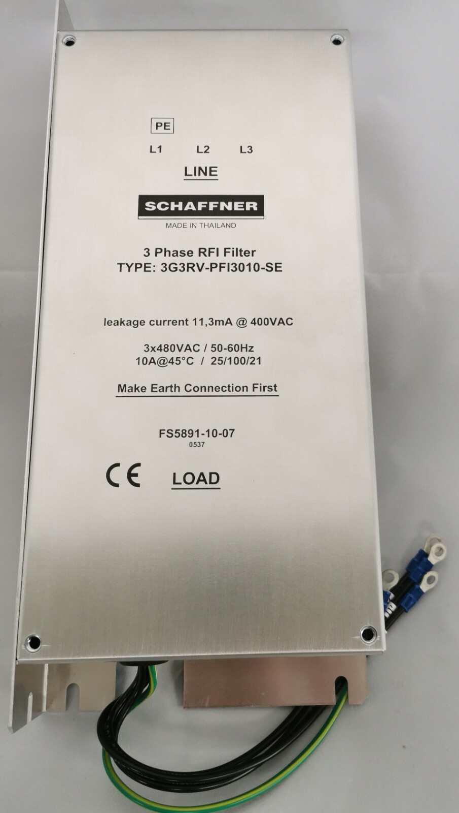 NEW 3G3RV-PFI-3010-SE / 3G3RVPFI3010SE Schaffner, 3 Phase RFI Filter