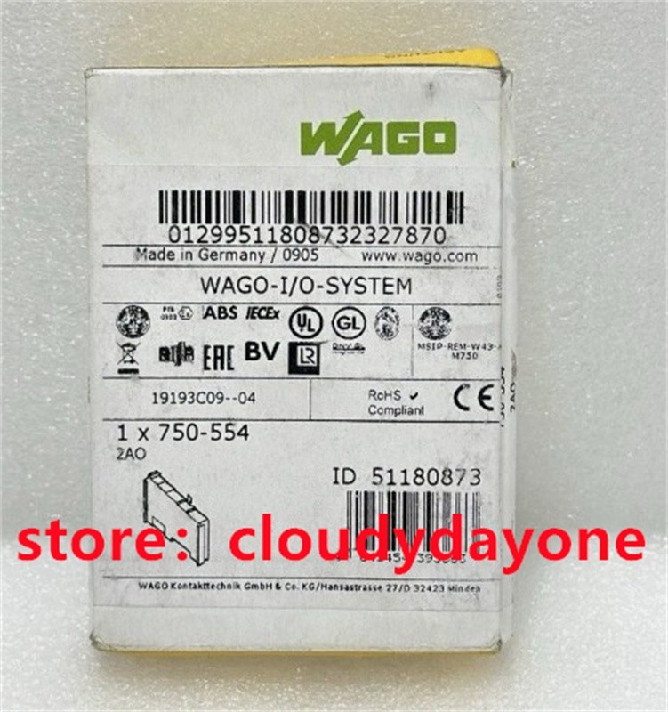750-554 New WAGO 750-554 2-Channel Analog Output PLC Module 750-554