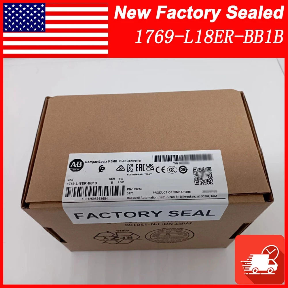 AB 1769-L18ER-BB1B CompactLogix 0.5MB DI/O Controller AB 1769L18ERBB1B PLC