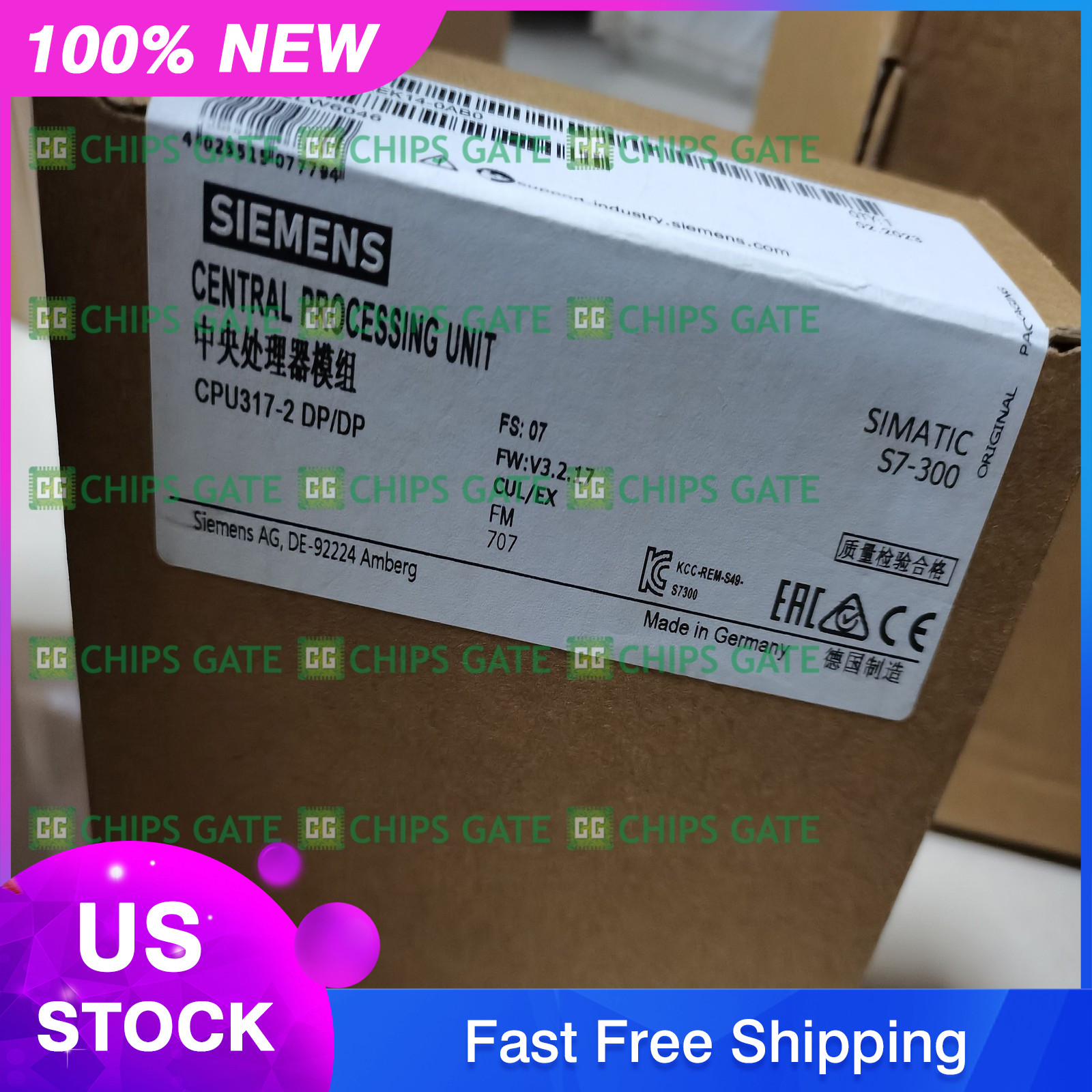 1PCS Brand New Siemens S7/300 6ES7 317-2EK14-0AB0 6ES7317-2EK14-0AB0