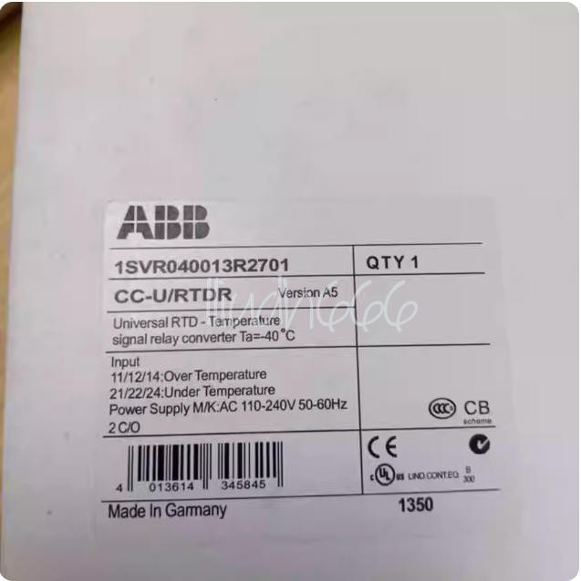 New 1PC ABB CC-U/RTDR 1SVR040013R2701 110-240VAC signal converter Free delivery