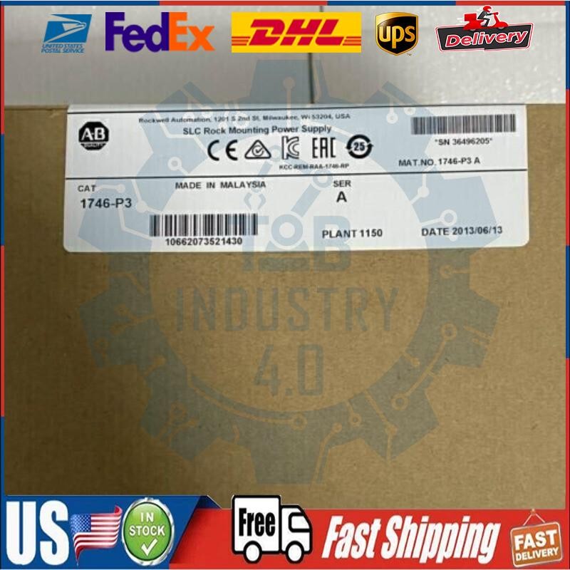 New Factory Sealed AB 1746-P3 SLC 500 Power Supply Module 1746P3 US Free Tax