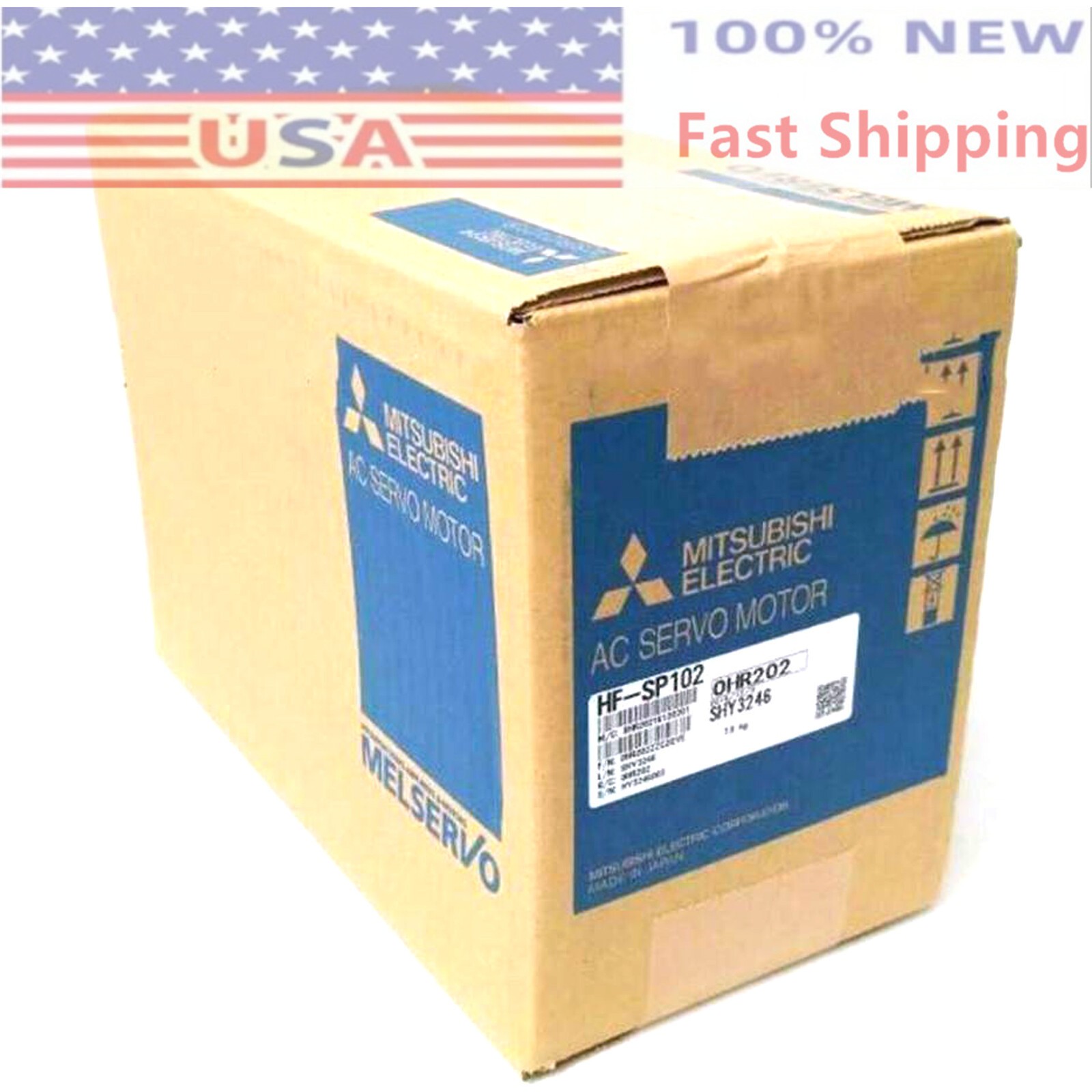 New In Box MITSUBISHI HF-SP102 AC Servo Motor