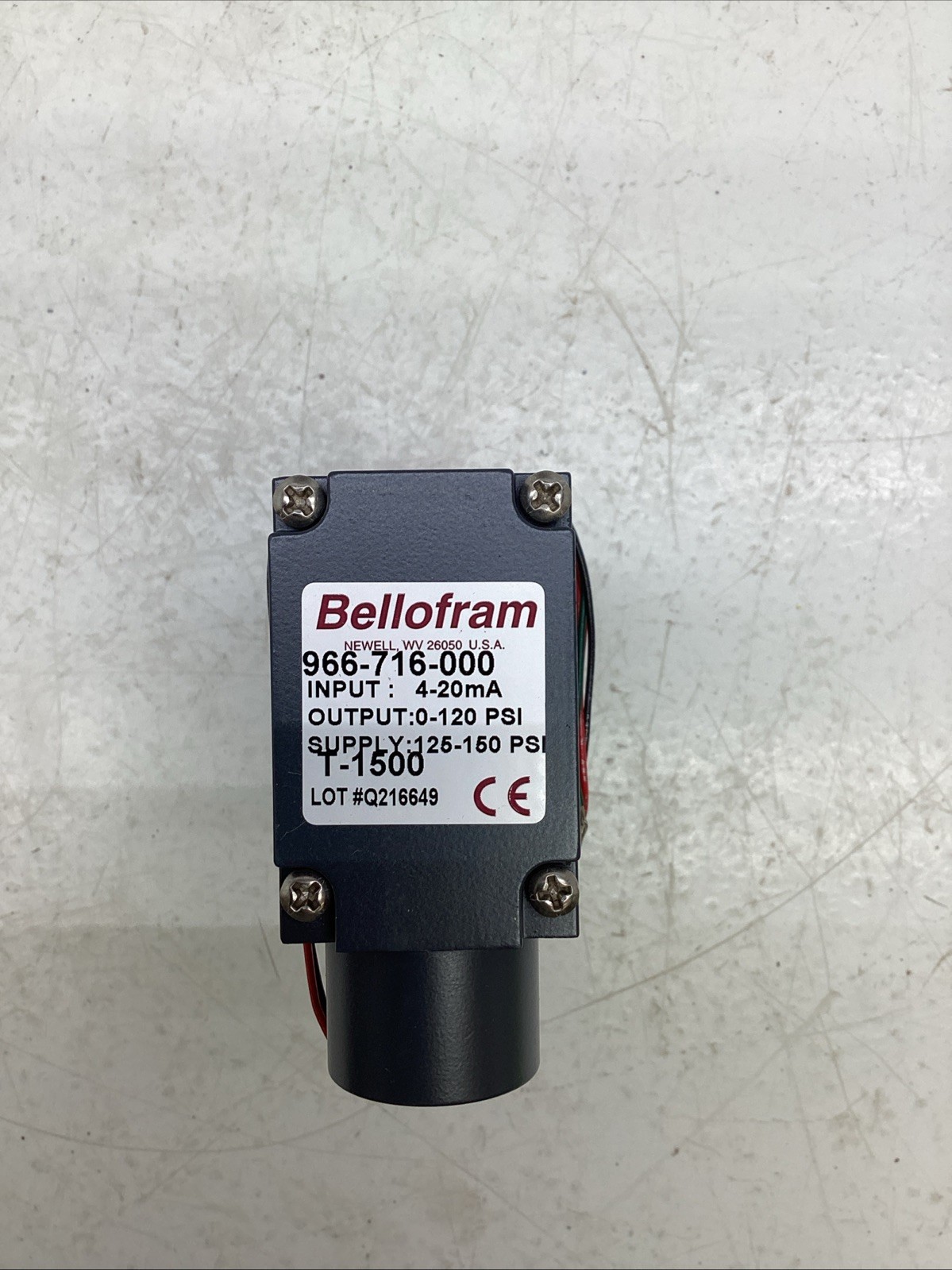 Marsh / Bellofram Type 1500 Zero Based I/P & E/P Transducer 971-140-000 NIB