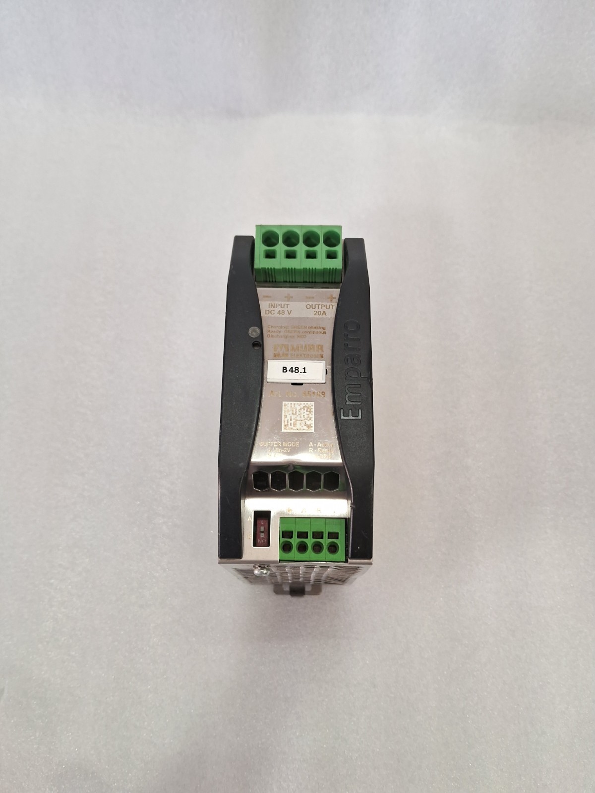 MURR ELEKTRONIK 85189 MAINTENANCE FREE BUFFER MODULE 48/VDC 20A FREE SHIPPING