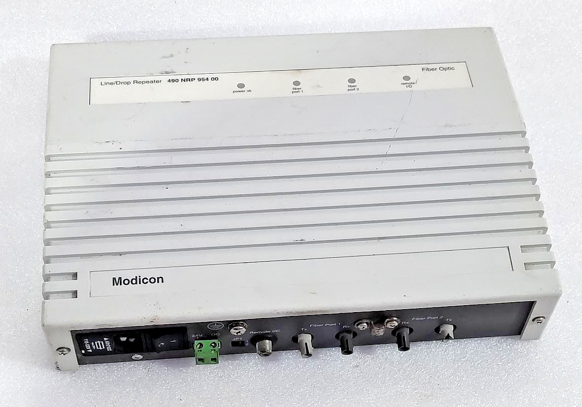 Schneider Modicon 490 NRP 954 00 Fiber Optic Repeater Modicon 490NRP95400