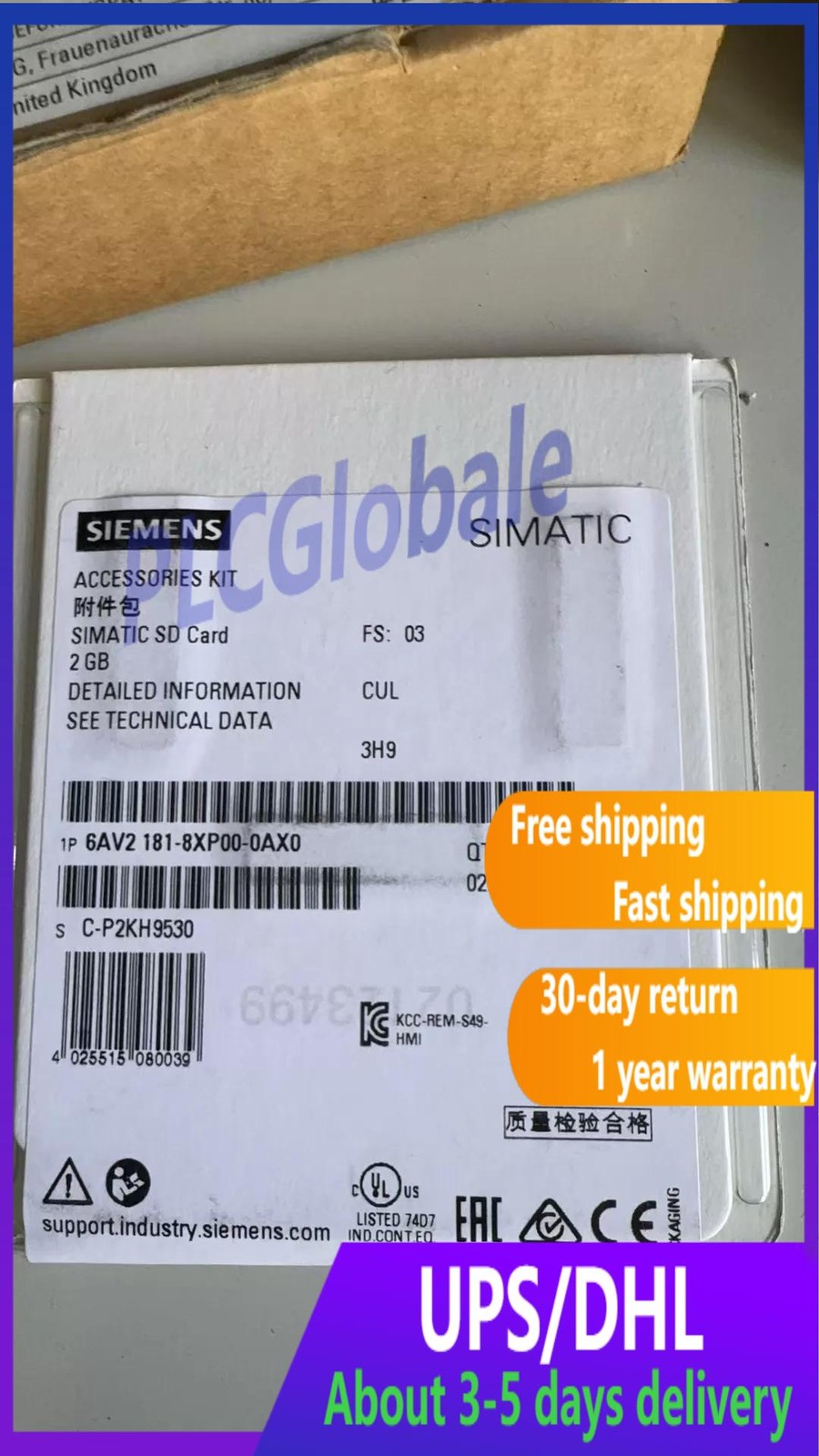 NEW Siemens 6AV2181-8XP00-0AX0 6AV2 181-8XP00-0AX0 SIMATIC SD memory card 2 GB