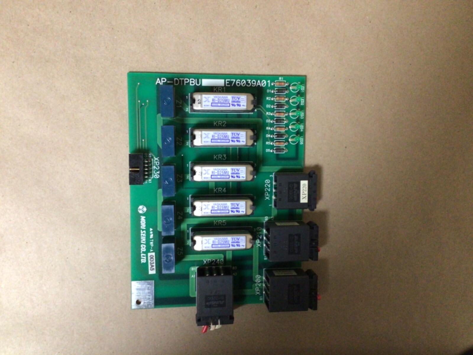 Mori Seiki AP-DTPBU-E76039A01 Relay Board XP220 #267PT36FML