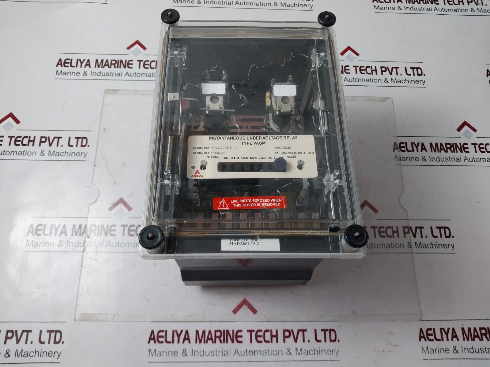 Areva VAGM22AF171G Instantaneous Electric Under voltage Relay Monitor Protector