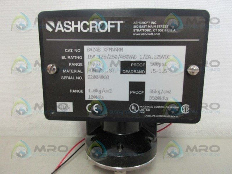 ASHCROFT B424BXFMNNRN 15PSI NSMP