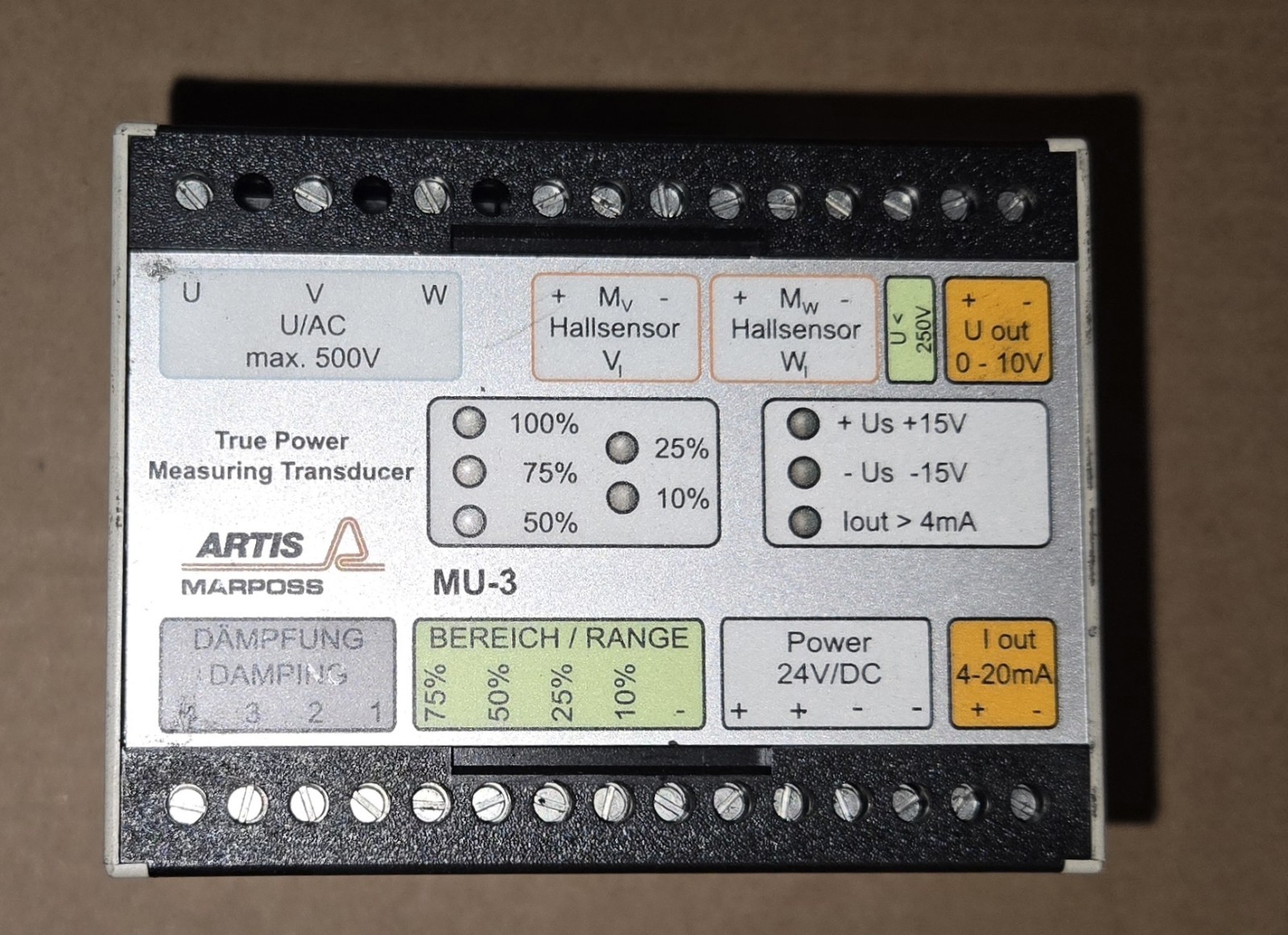 Artis Marposs MU-3 Power Measuring Transducer