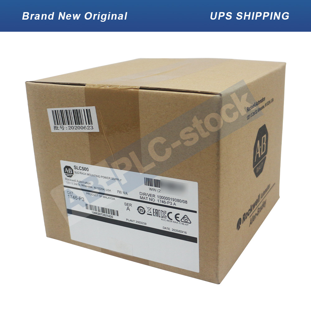 New Allen-Bradley 1746-P3 SLC 500 Rack Mount Power Supply 24 VDC 3.6A