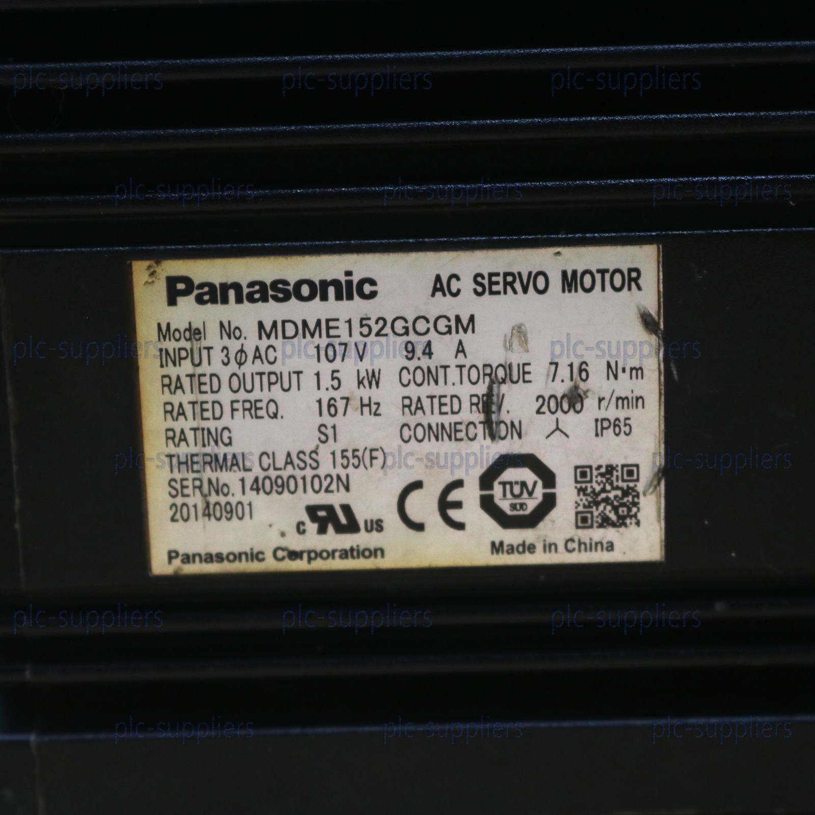 One Used AC Servo Motor For Panasonic MDME152GCGM Free Shipping