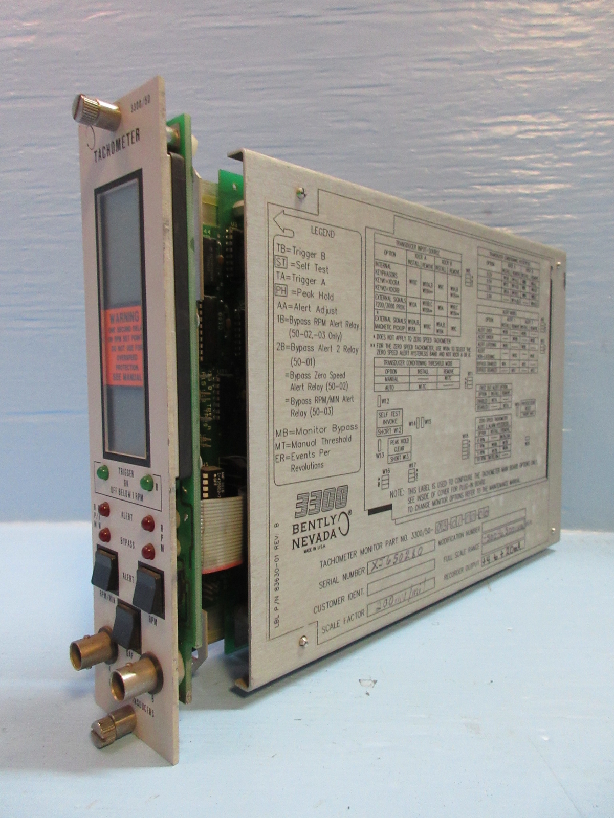 Bently Nevada 3300/50 Tachometer Monitor Module 3300/50-03-01-00-00 PWA 82962-01