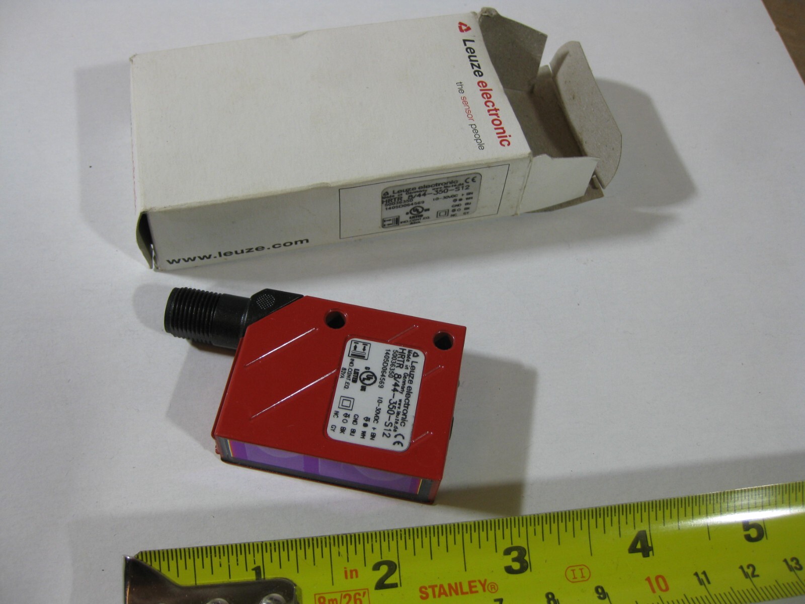 Leuze Electronic HRTR 8/44-350-S12 Diffuse Sensor 50036350 Background Suppressio