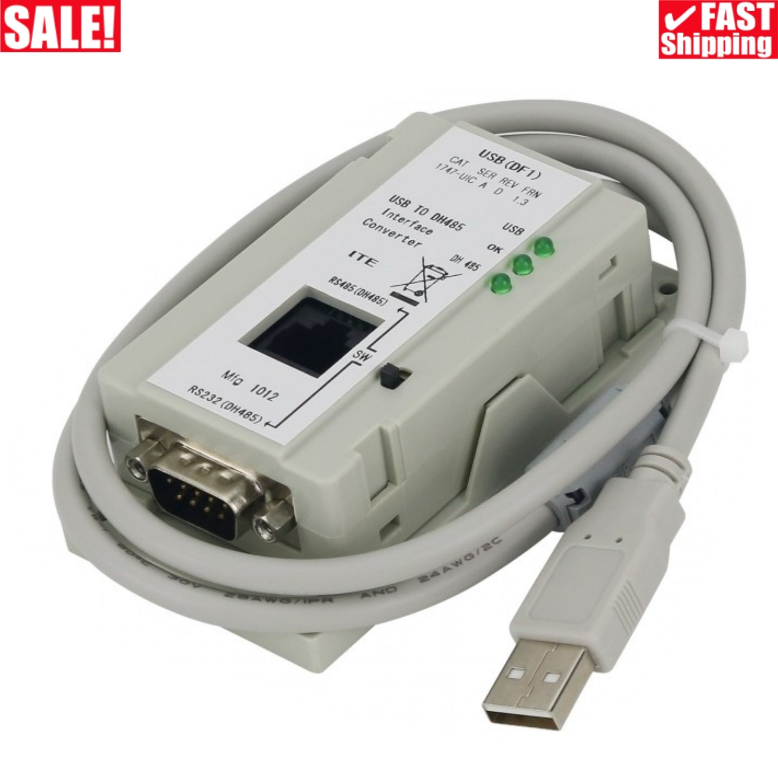 New 1747-UIC USB to DH485 Interface Converter RS-232 RS-485 Ports
