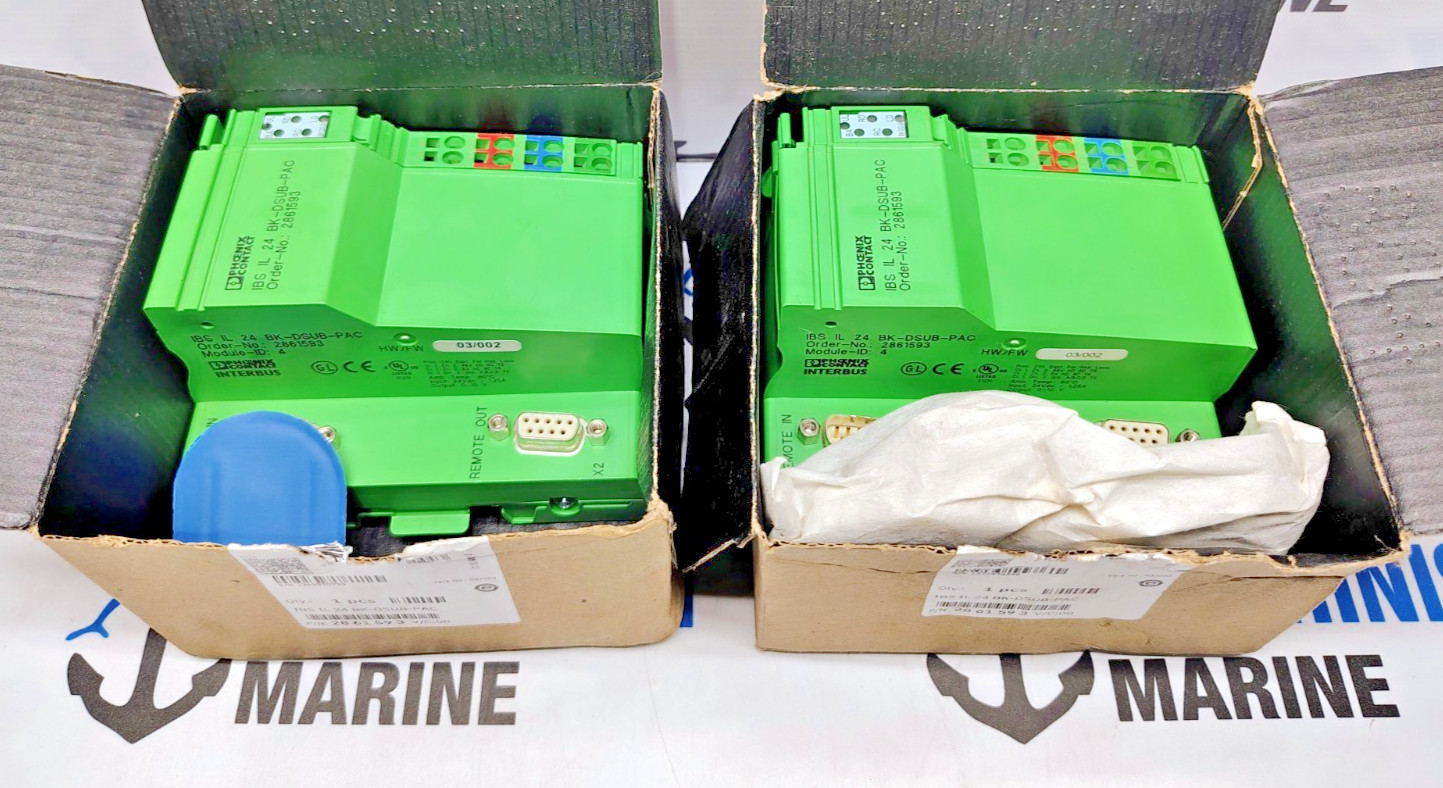 NEW PHOENIX CONTACT IBS IL 24 BK-DSUB-PAC 2861593 BUS COUPLER (LOT OF 2 PCS)